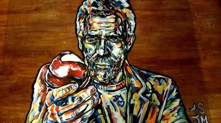 Acrylic Painting Hugh Laurie (Glass) / House