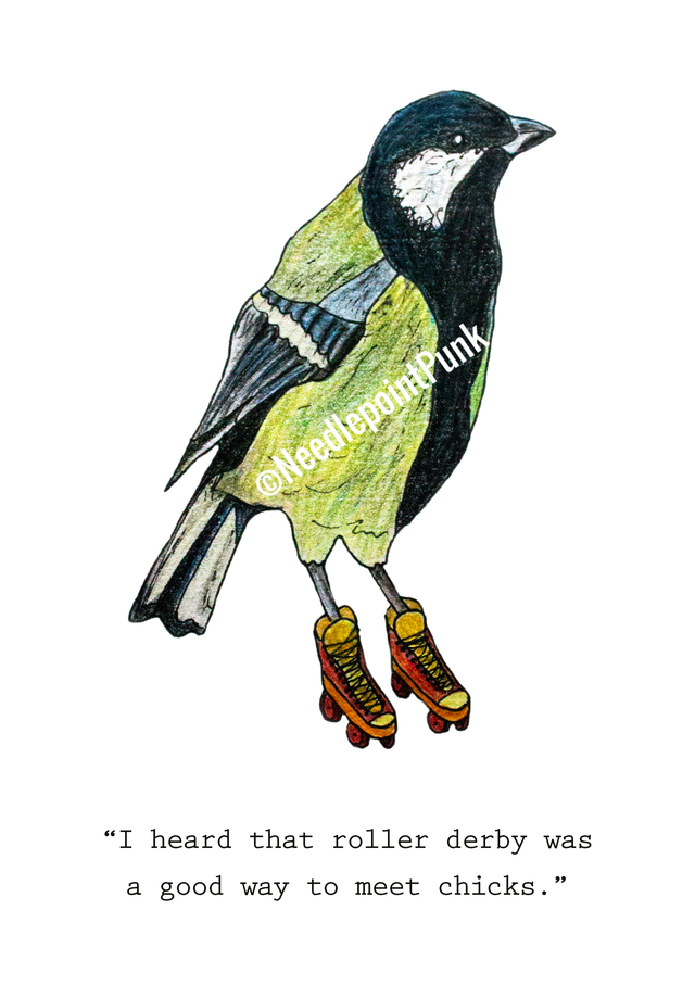 Rollerblading Great Tit