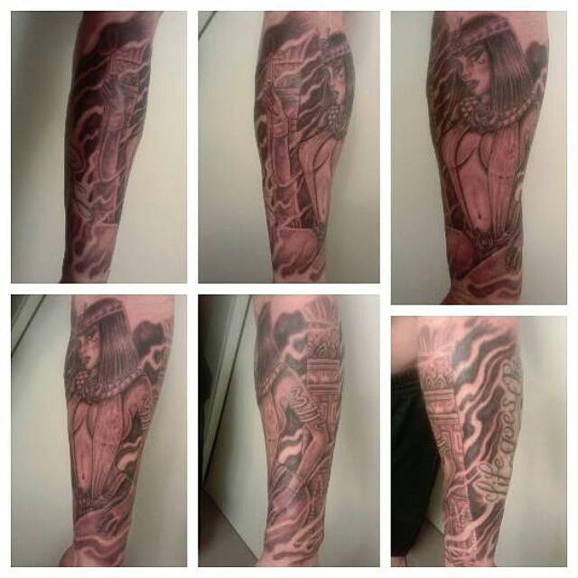 Egyptian Sleeve in progress