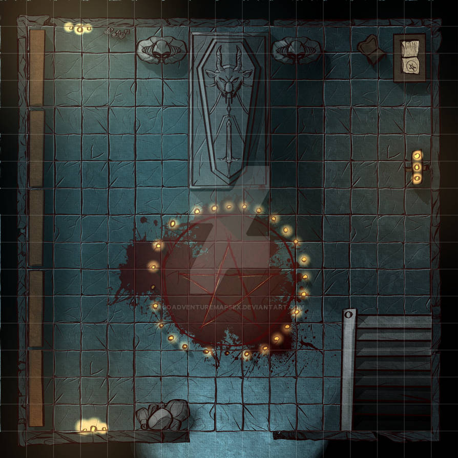 Savage Ritual Room Layout Sacrifice Room (17 x 17) by GoAdventureMapsEx on DeviantArt