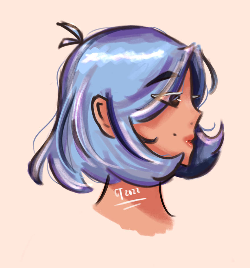 a side profile by crafty-chloe on DeviantArt