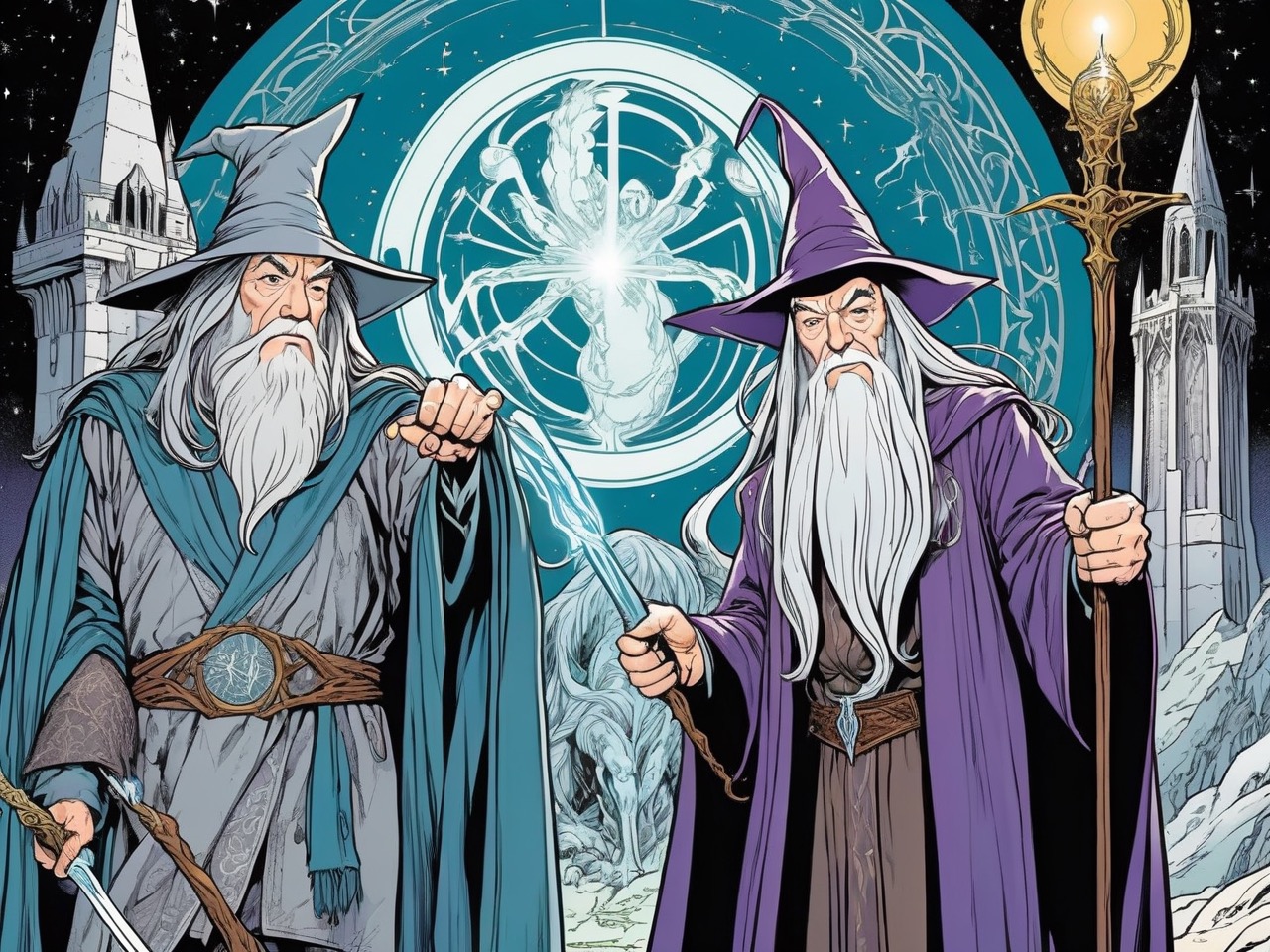 Gandalf And Dumbledore By Zalatinum On DeviantArt gandalf-and-dumbledore-by-zalatinum-on-deviantart