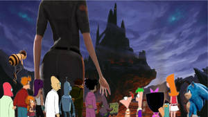 Futurama Gang At Dragon's Keep