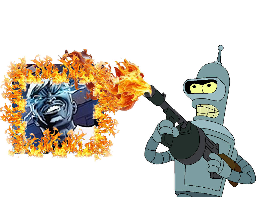 Bender Explode Bender sets MrNegative906 on fire by Colmodo on DeviantArt