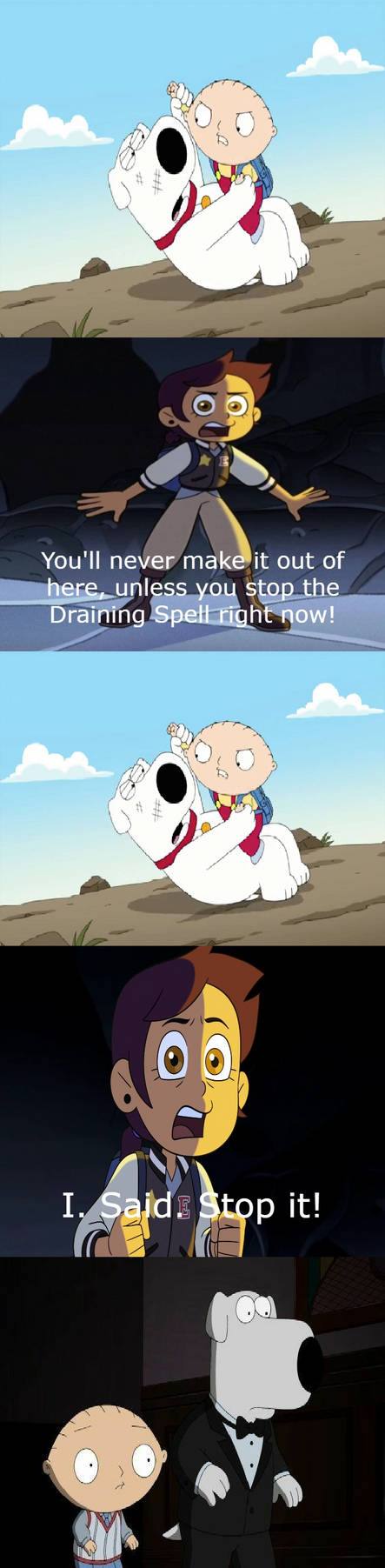 Brian Deviantart Fight Luz Wants Brian and Stewie To Stop Fighting by Colmodo on DeviantArt