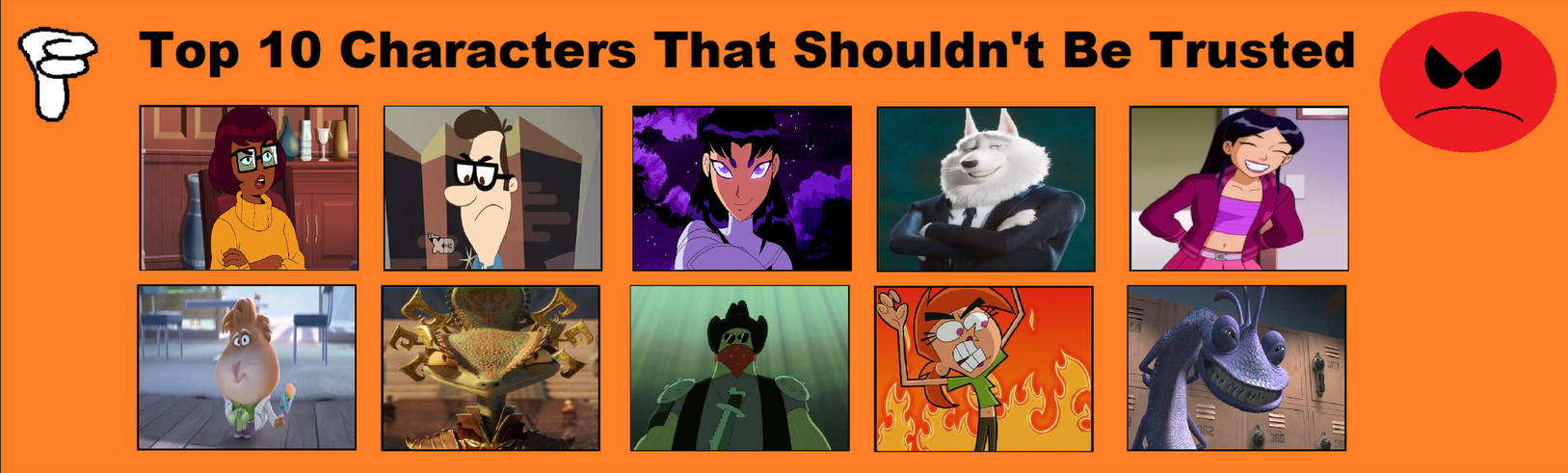 Reputable Characters My Top 10 Characters That Shouldn't Be Trusted by Colmodo on DeviantArt