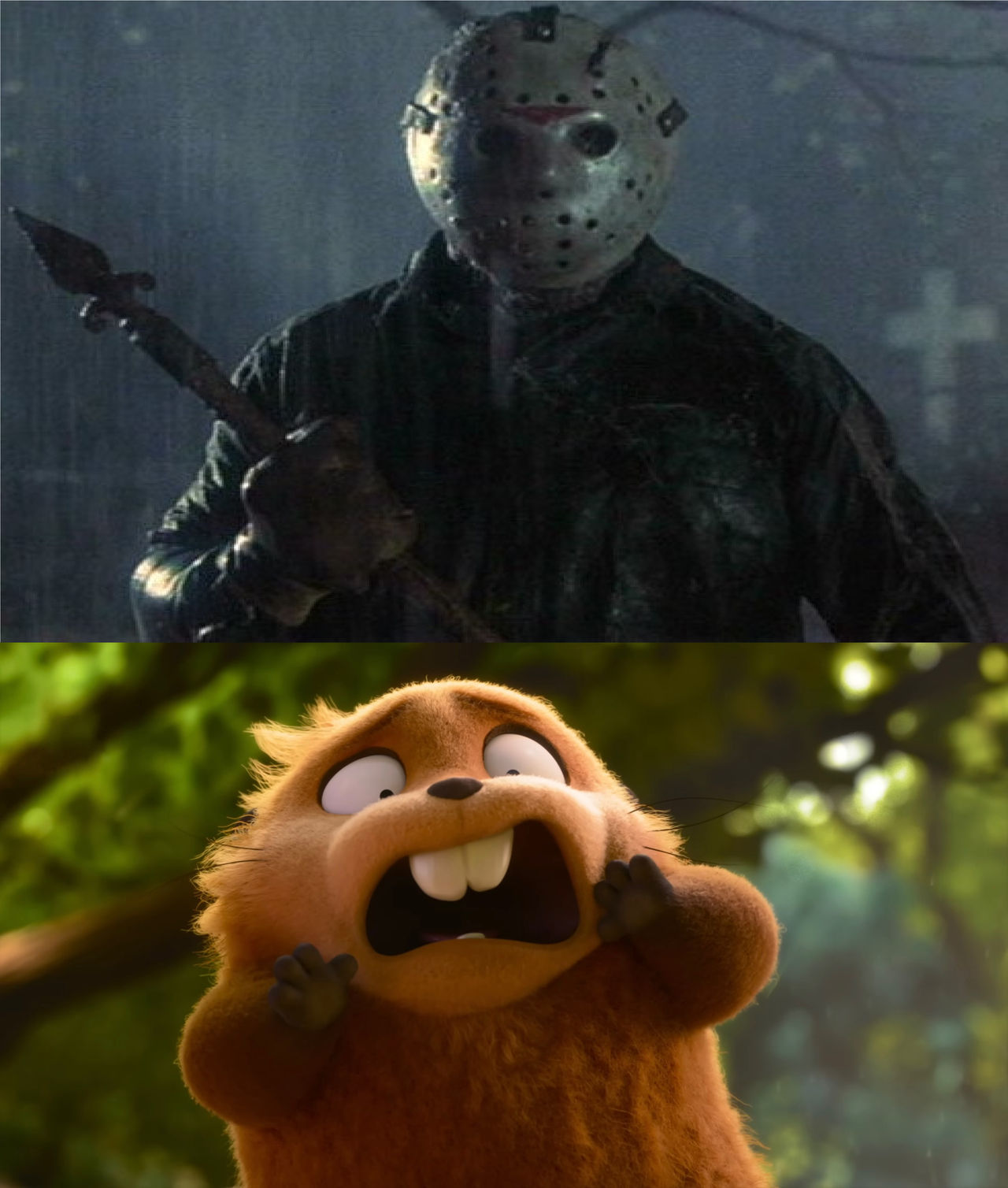 Jason Fill Back Jason Voorhees Scares Mabel by Colmodo on DeviantArt