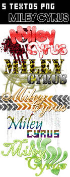 pack de 5 textos png de Miley Cyrus