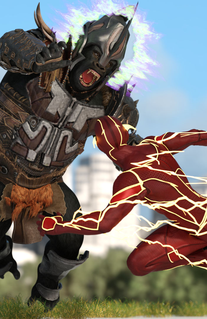 Flash Vs Grodd 01a by chikn4u on DeviantArt
