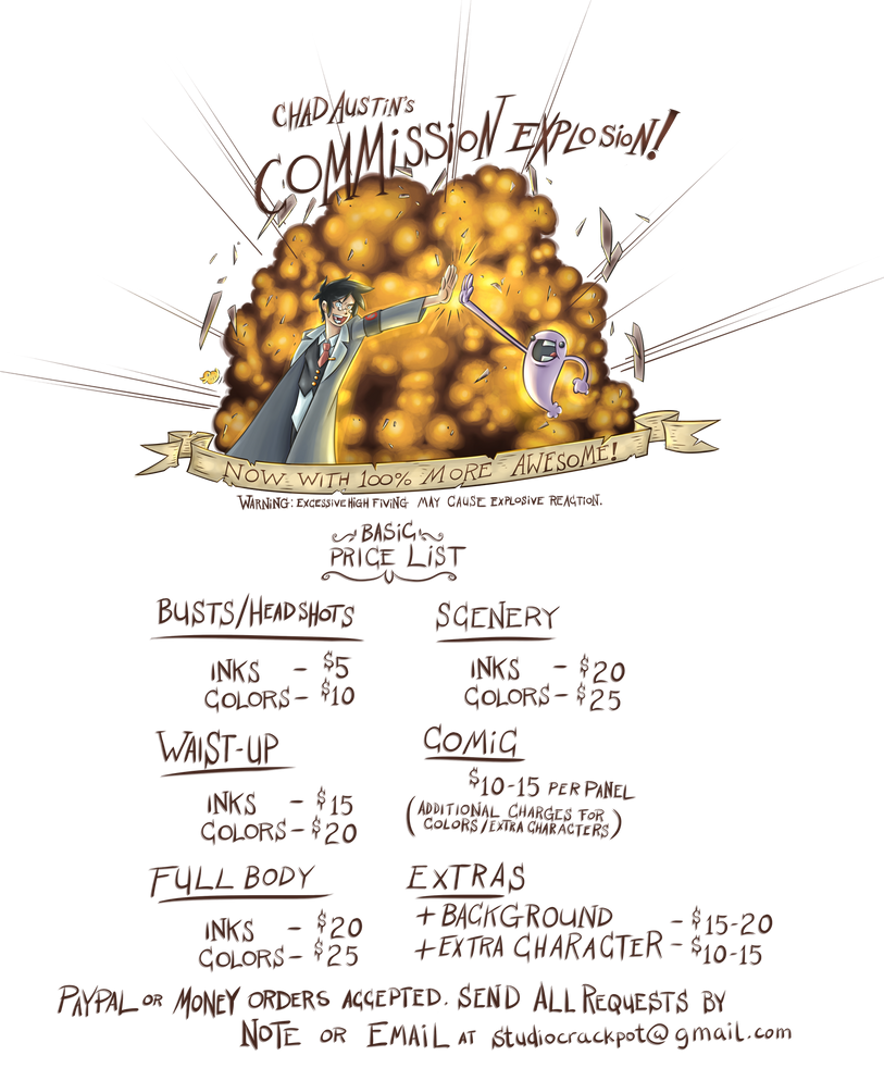 COMMISSION ART-PLOSION! 2013