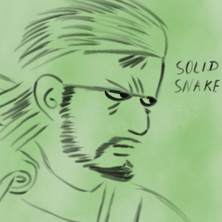 Solid Snake Art Black and Green by z7demexico on DeviantArt