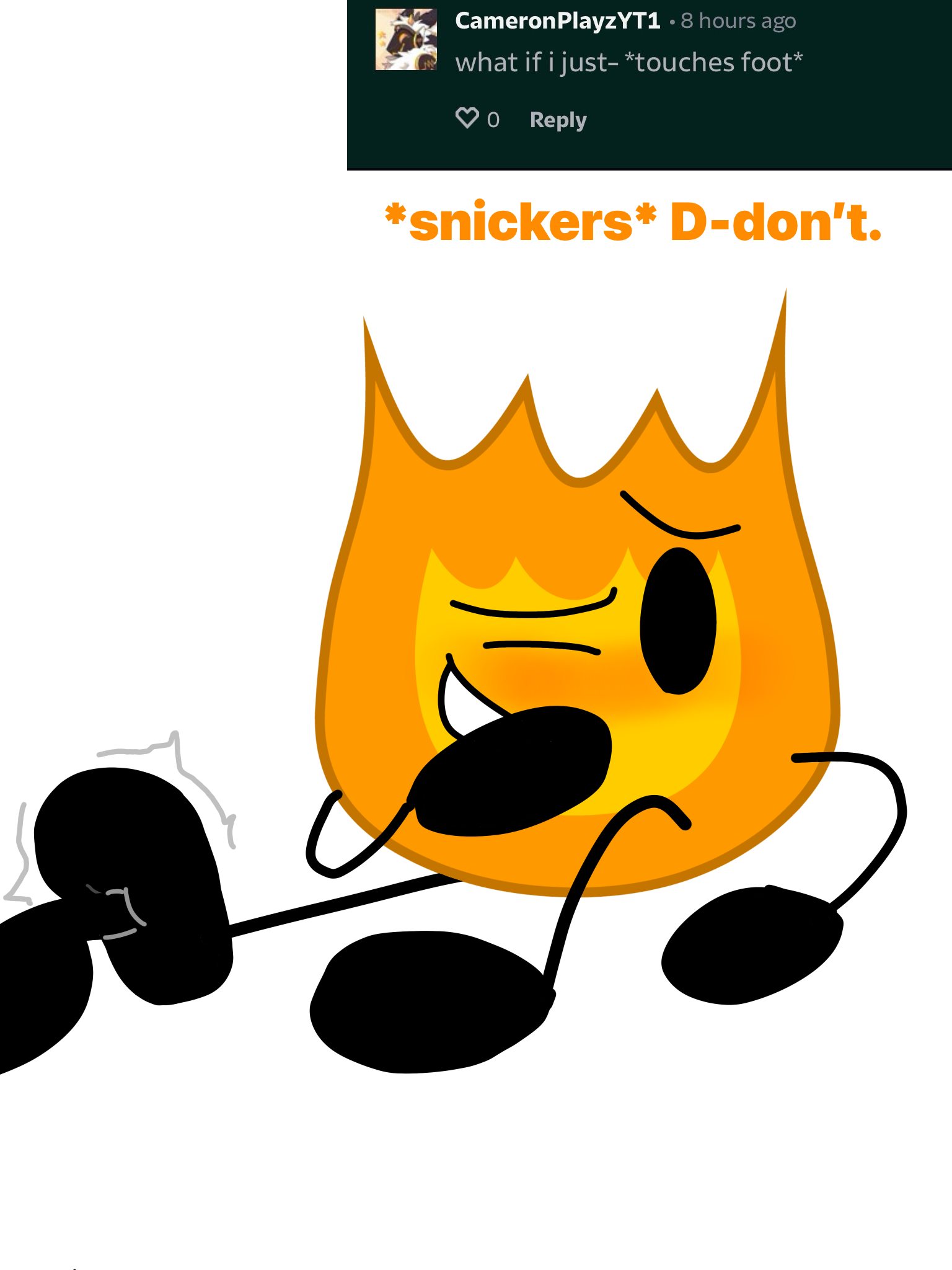 Snickers Firey Ask Firey (question 17) by CosmicFirey on DeviantArt