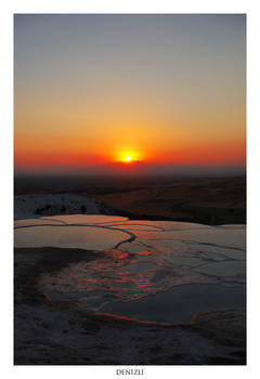 Pamukkale'de Gunbatimi