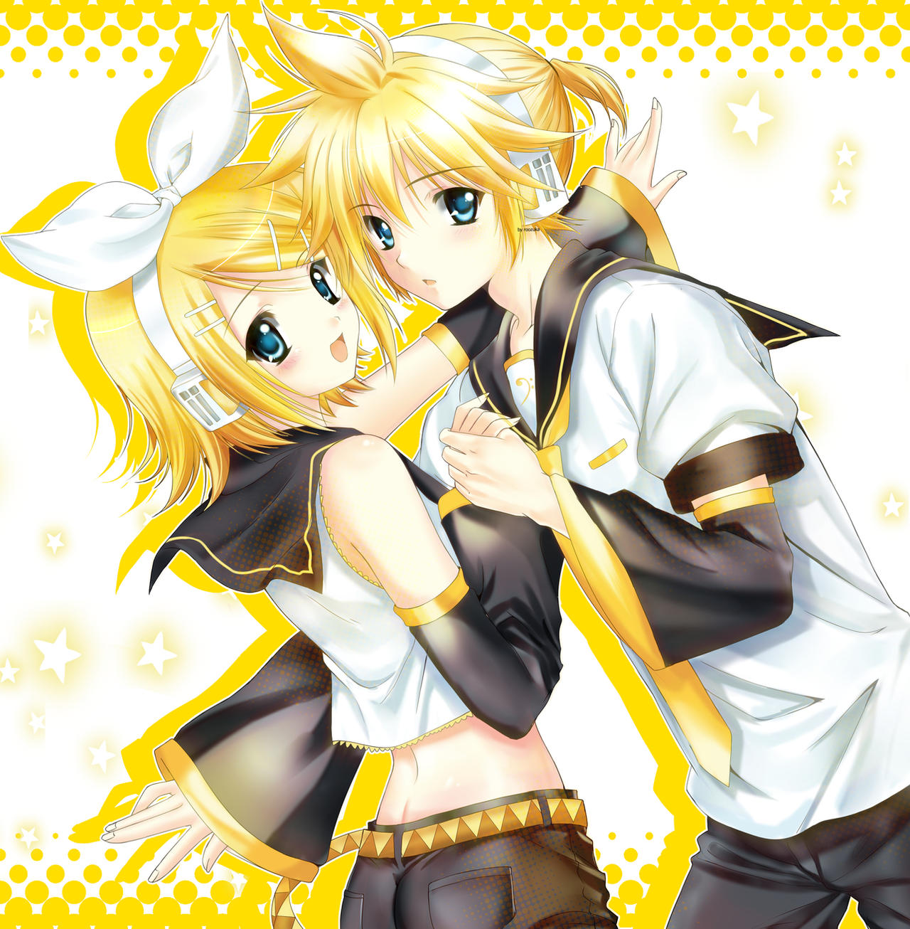 Kagamine Rin X Len By Roozuchan On DeviantArt kagamine-rin-x-len-by-roozuchan-on-deviantart