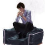 Sherlock sitting (color)