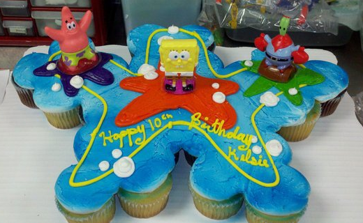 Spongebob Cupcake Cake By Punkincookie On Deviantart