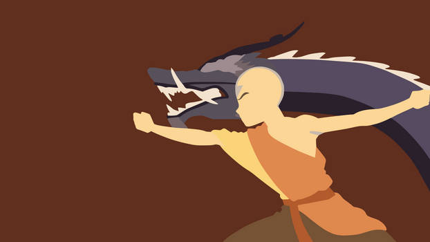 The Dragon Dance - Aang Minimalist Wallpaper
