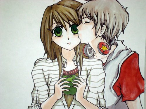 Anime couple by jackiexdee on DeviantArt Anime couple by jackiexdee on DeviantArt