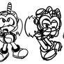 Charmy Bee Sketches 