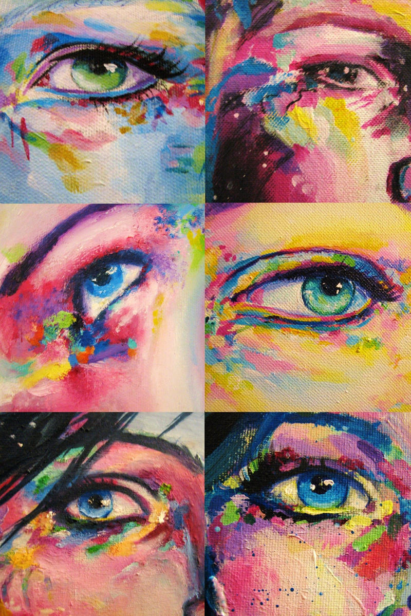 acrylic and oil eyes