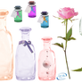 Colorful bottles - PNG