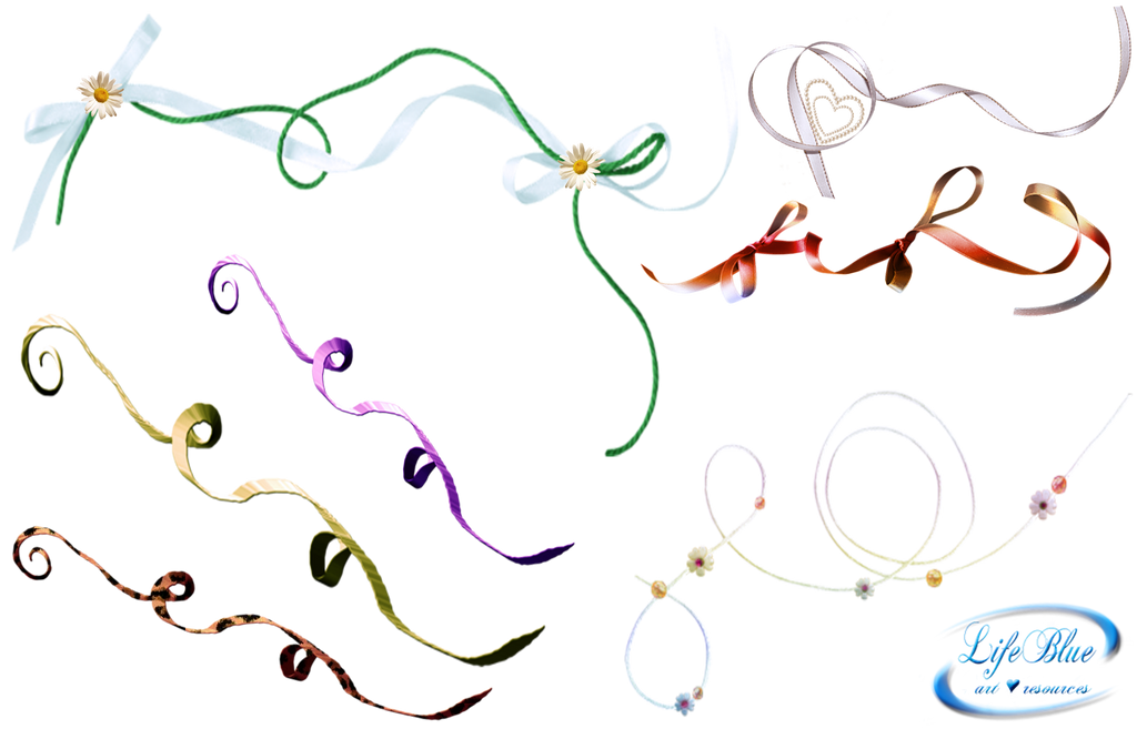 Ribbons, garlands - PNG