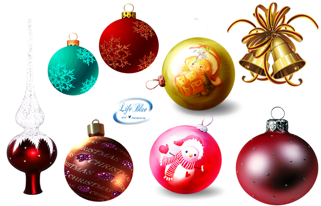 Christmas balls + - PNG