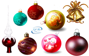 Christmas balls + - PNG