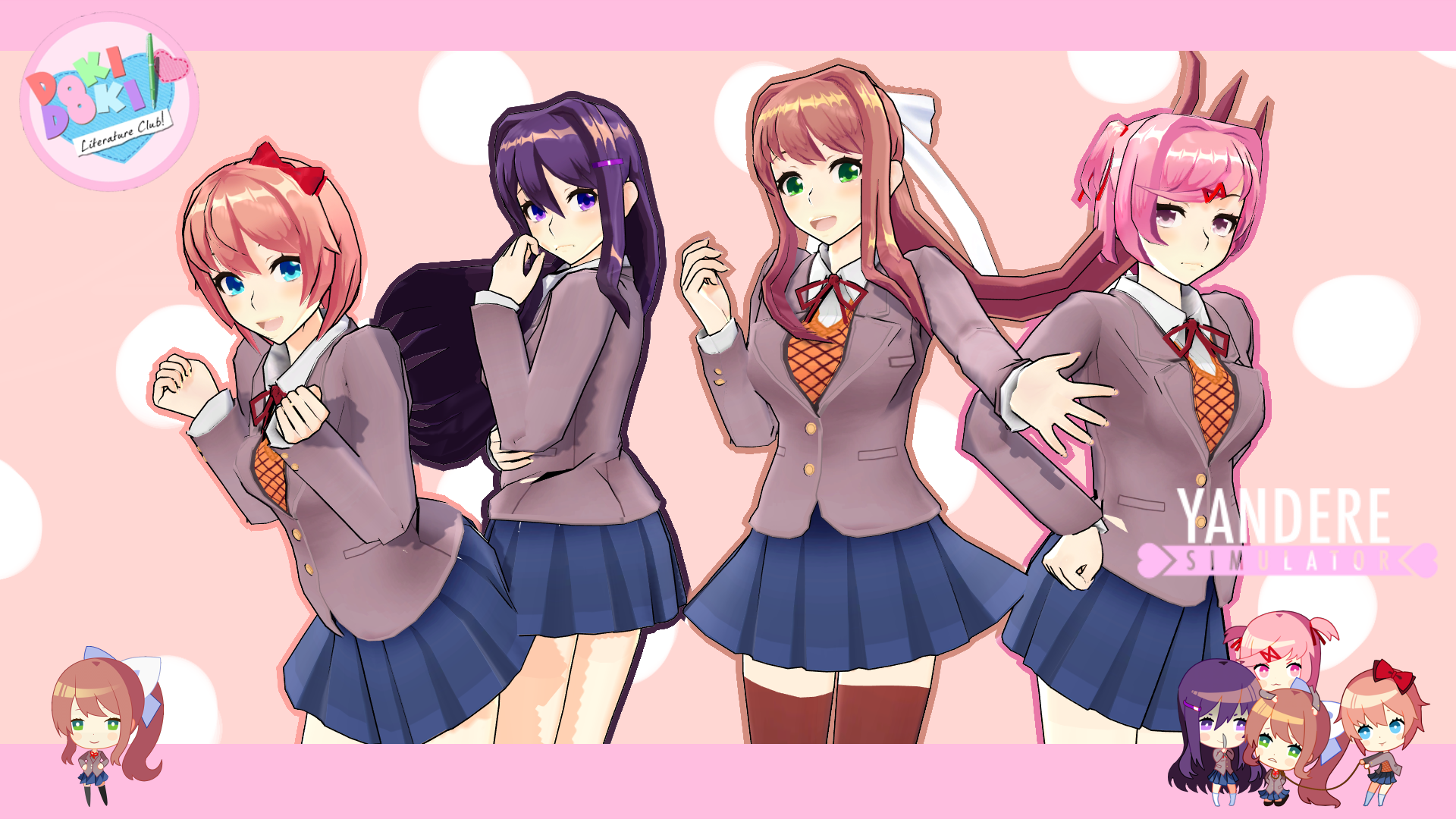 MMD Doki Doki Literature Club ] Group Pack DL+ by GameME6 on DeviantArt