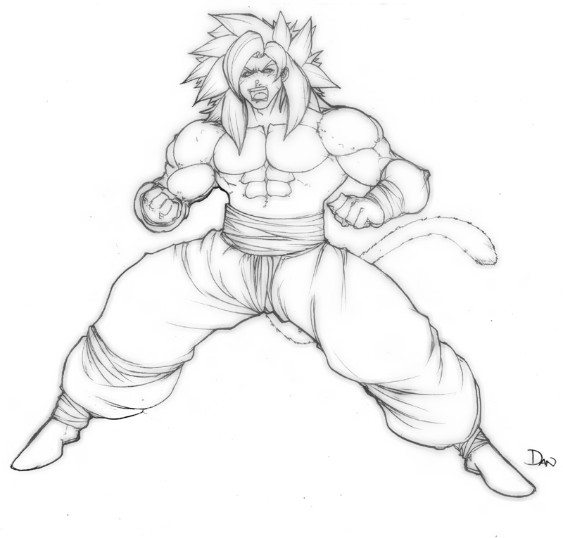 Lineart - Gogeta SSJ4 by el-maky-z on DeviantArt