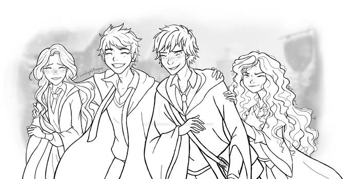 RotBTD - Hogwarts AU LINEART