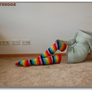 Invisible Girl Rocks Rainbow Socks