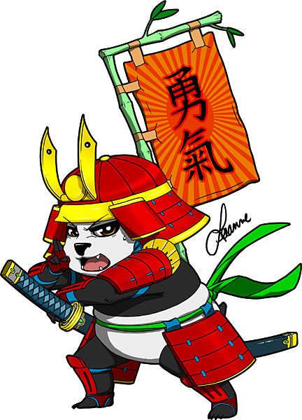 Fearless Samurai Panda