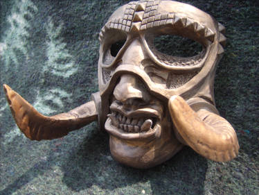 warrior mask bronzed