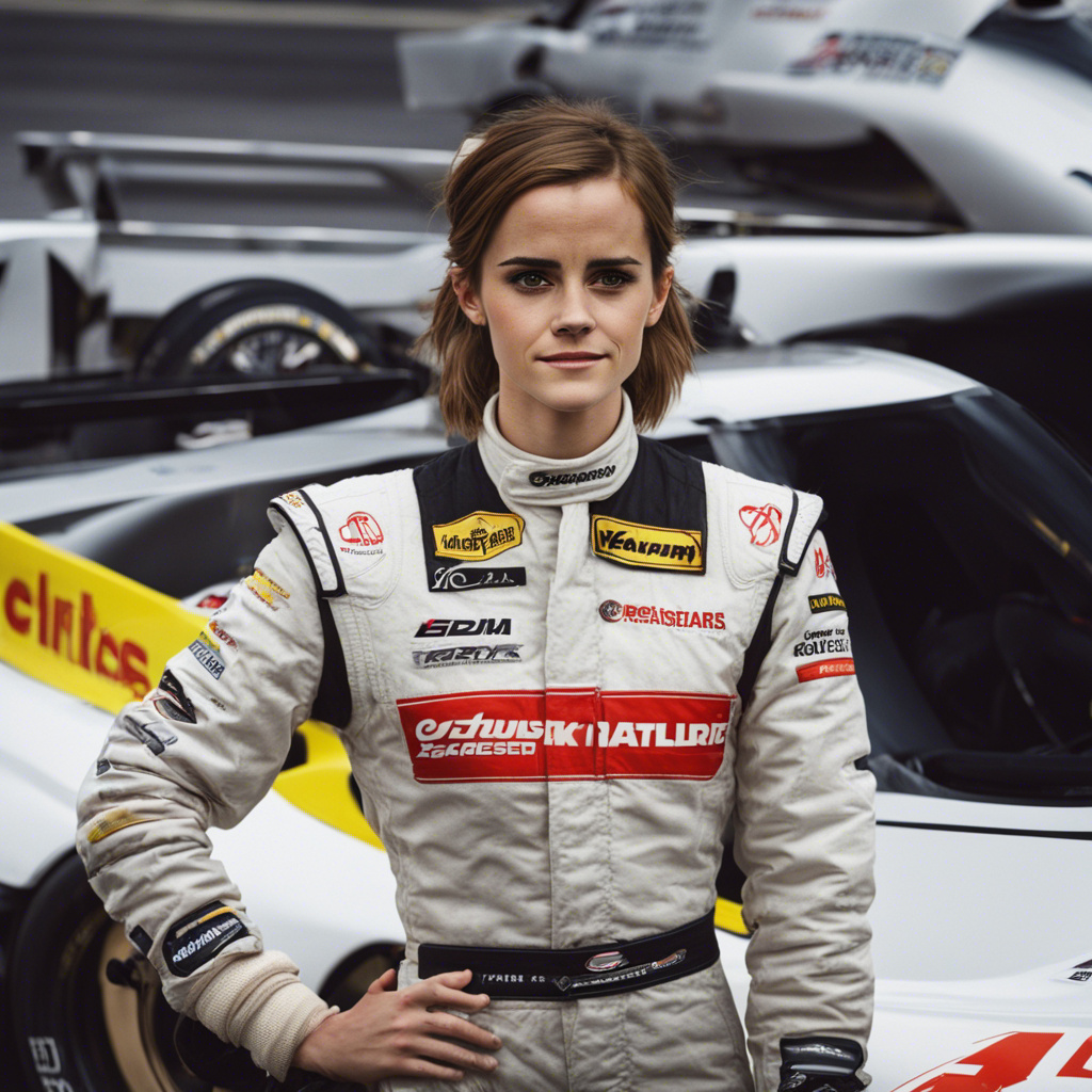 Emma Watson as a race car driver by Grad2018 on DeviantArt