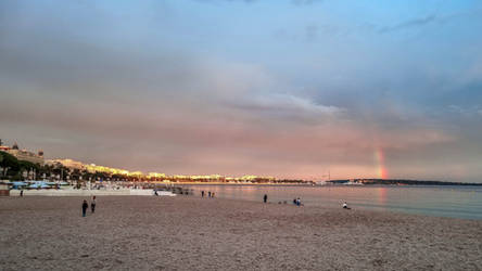 Sunset at Cannes beach