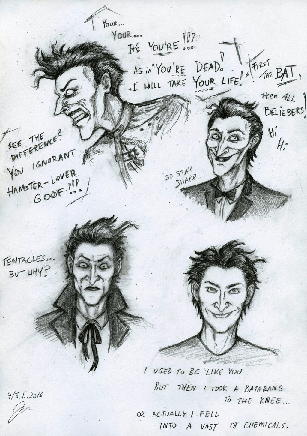 Joker sketches :D fun, fun, fun...