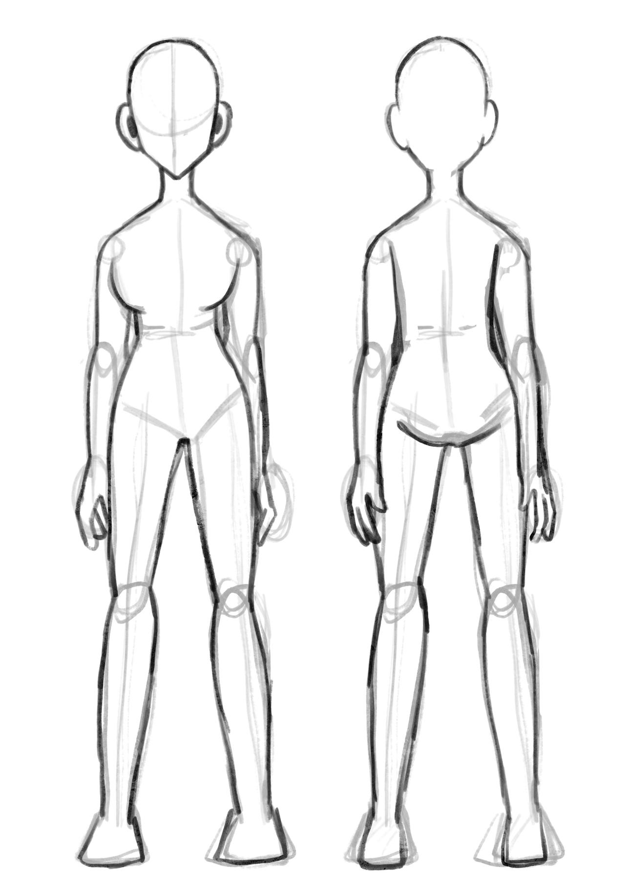female body base - front and back by starberrrrrrrrrry on DeviantArt