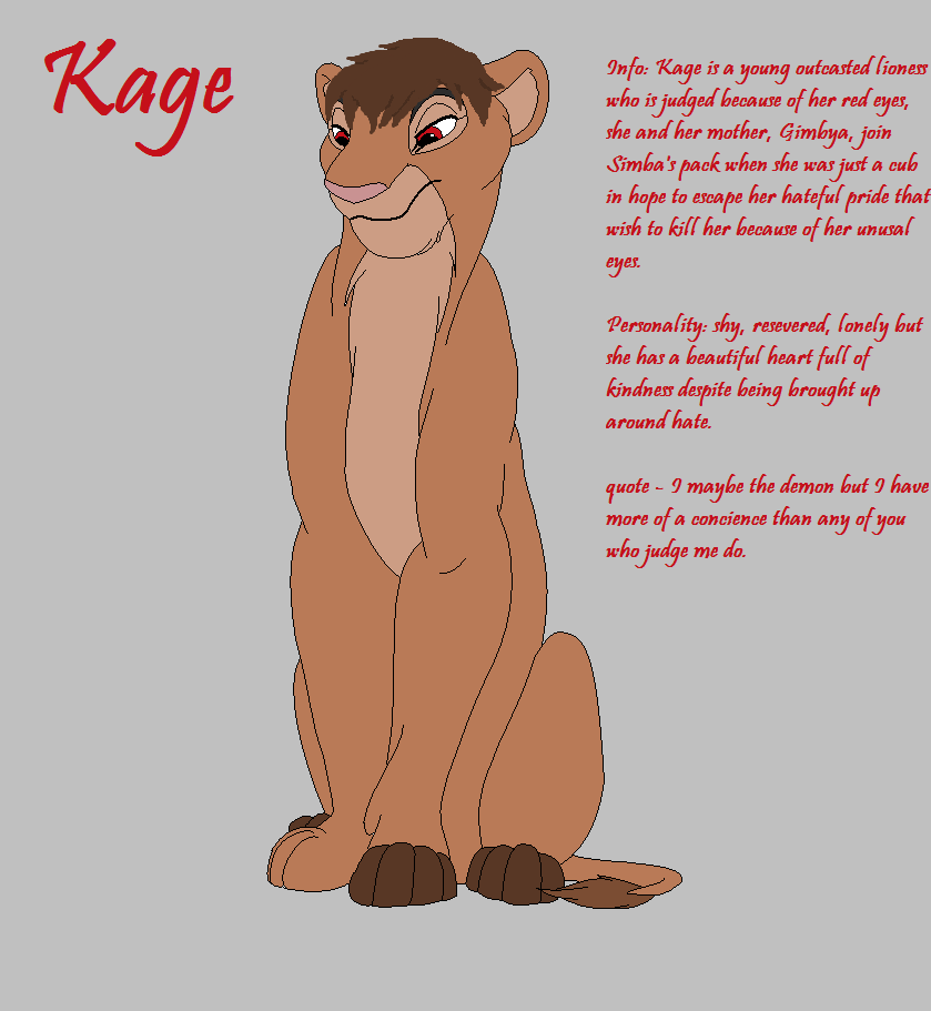 Kage - Lion king Oc