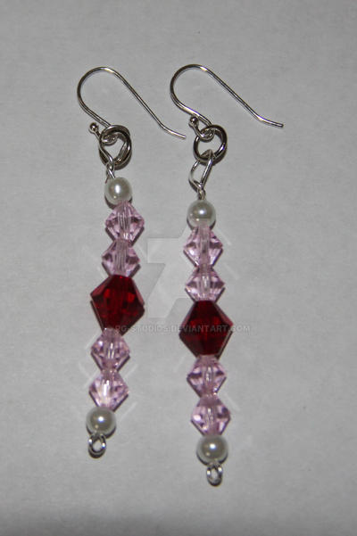 Red and Pink Earrings