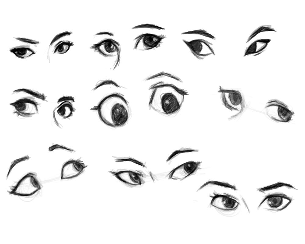 Cartoon eyes study by cuauhtliart on DeviantArt