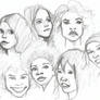 Face practice sketches