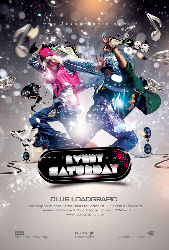 Free Flyer Every Saturday Psd Template