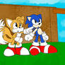 One Hour Sonic: Classic Sonic and Tails flat color