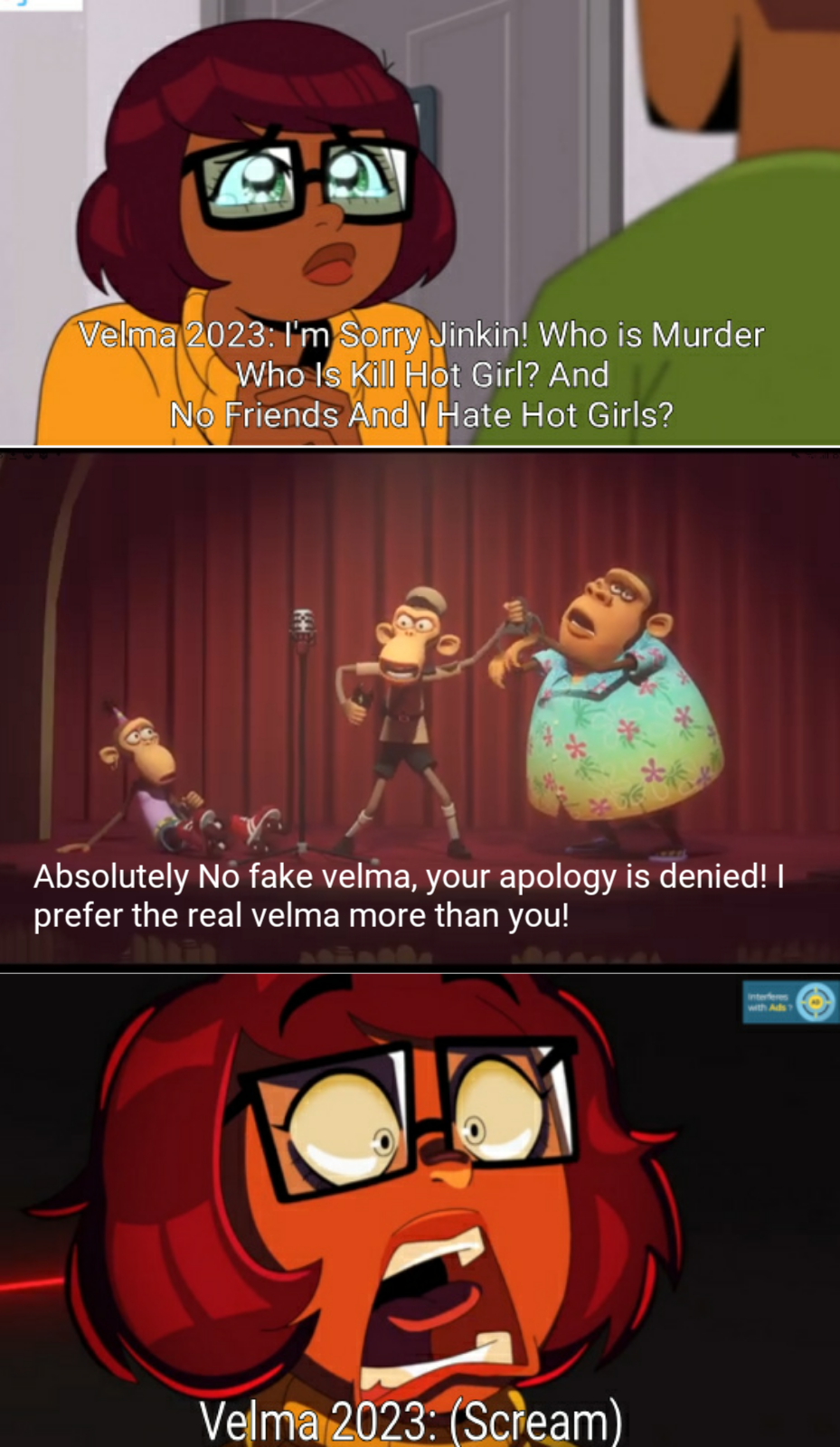 Marco macaco denies velma 2023's apology