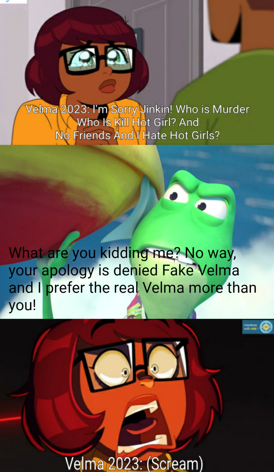 Phileas frog denies Velma 2023's apology