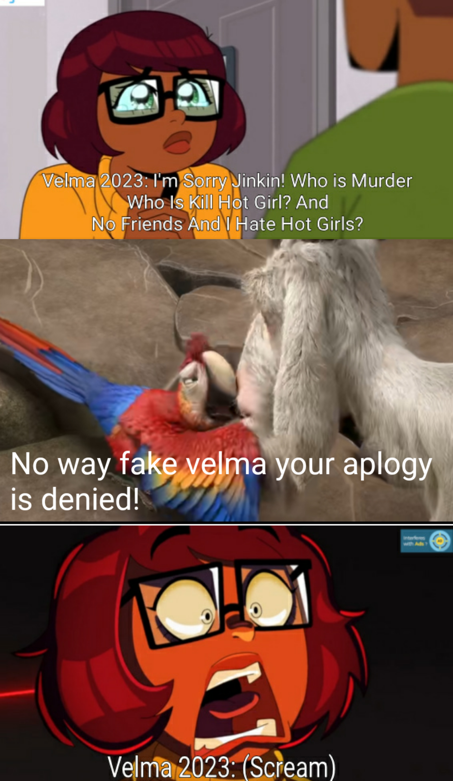 Mak/Tuesday denies fake Velma's apology