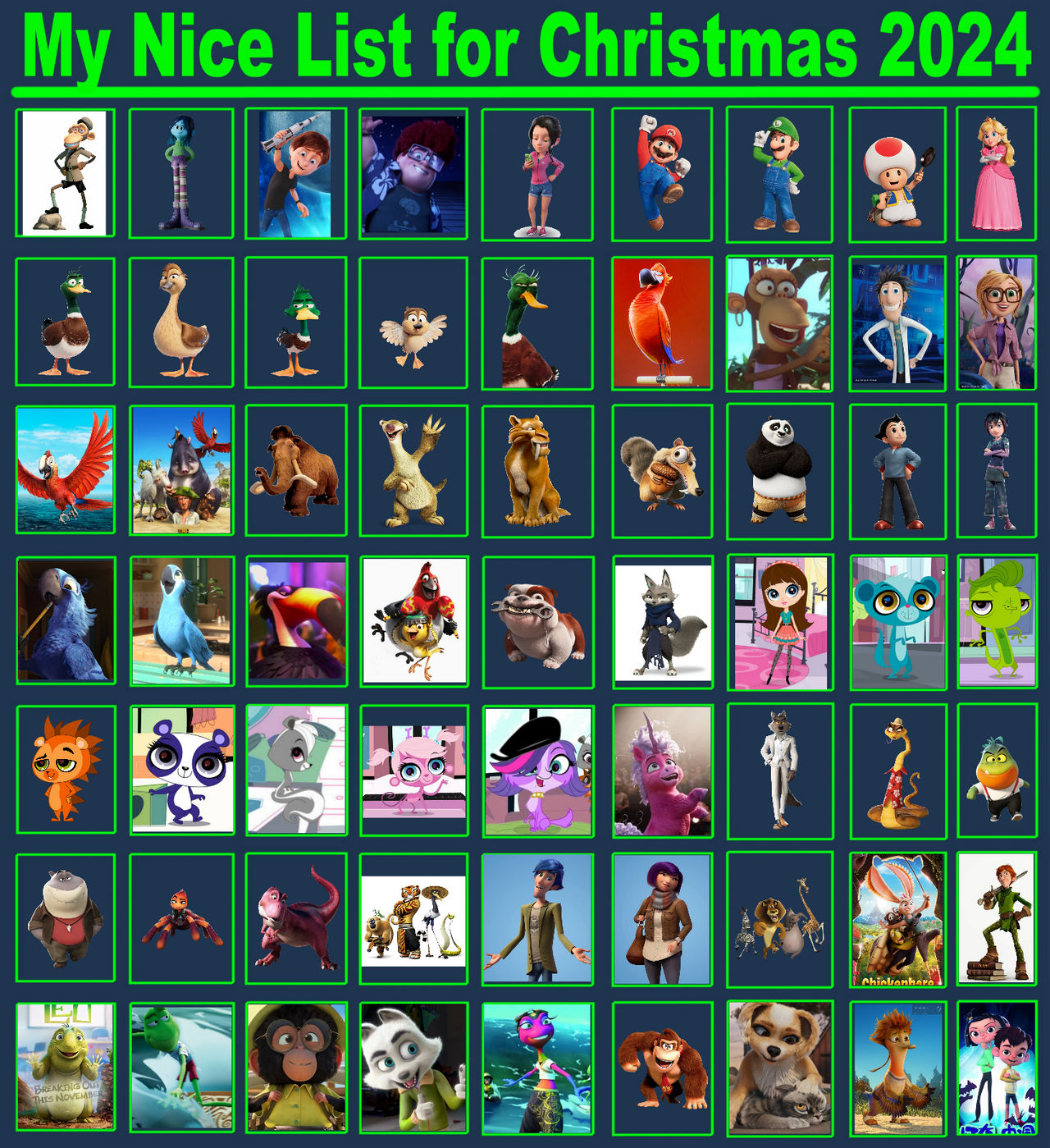 Nice list of christmas 2024