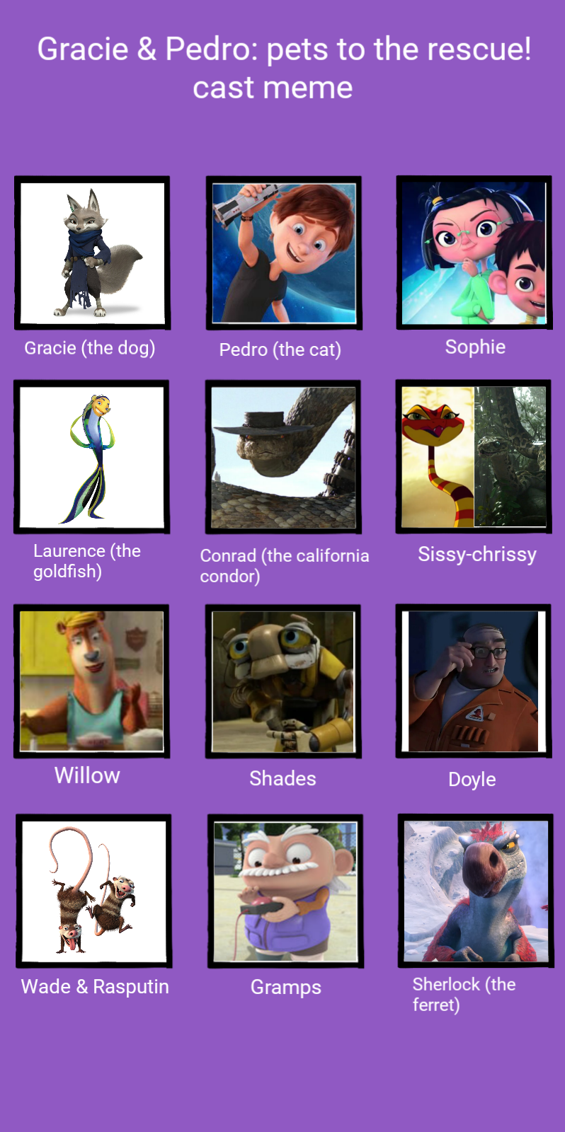 Zhen and mike pets to the rescue cast meme