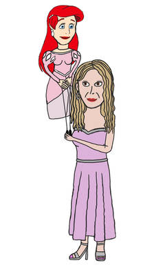 Jodi Benson puppeteering ariel in human form
